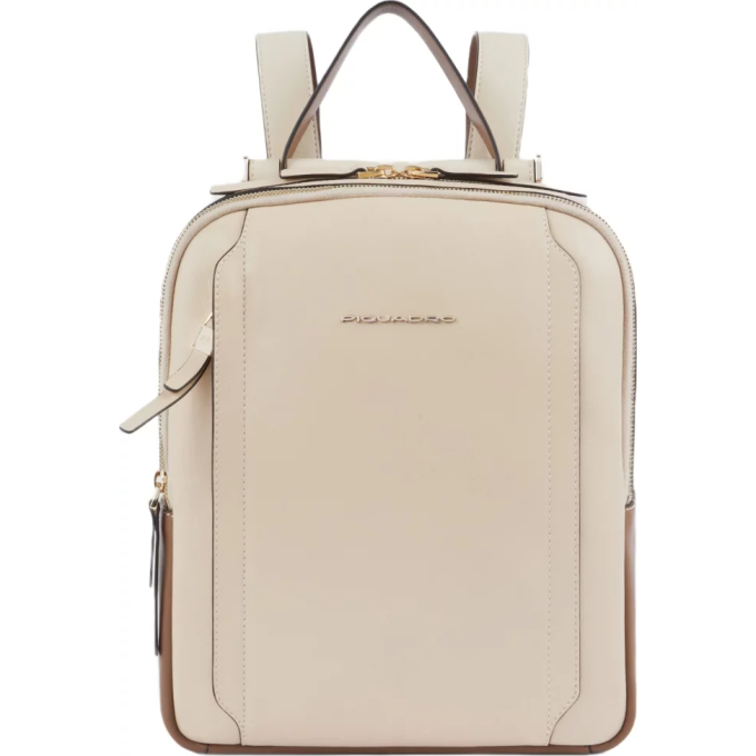 Рюкзак женский PIQUADRO CIRCLE CA5566W92/BECU бежевый/кофейный кожа